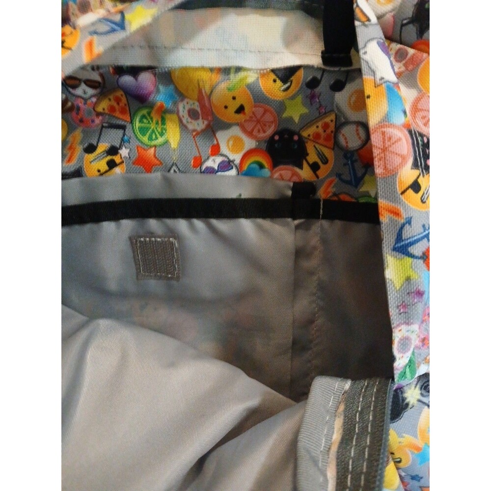 JANSPORT TRANS Colorful EMOJI DOUBLE-BIG-POCKET BACKPACK Hiking School Book Bag - Picture 3 of 7
